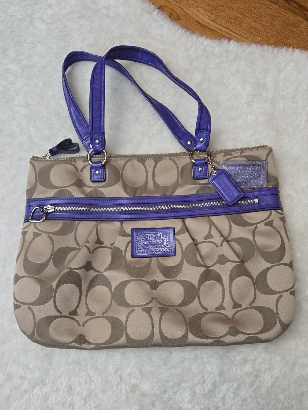 Coach Purple/Tan Purse